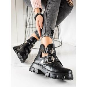 BESTELLE PLATFORM ANKLE BOOTS WITH BUCKLES