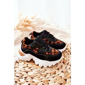 Children's Sport Shoes Sneakers Brown and Black Nila