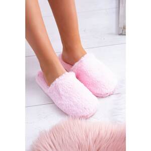 Women's fur slippers pink Mimia