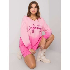 Pink sweatshirt with an inscription