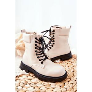 Classic Children's Zipper Boots Beige Clarika