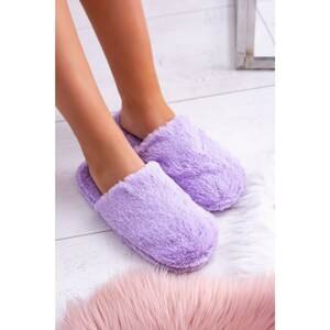 Women's fur slippers purple Mimia