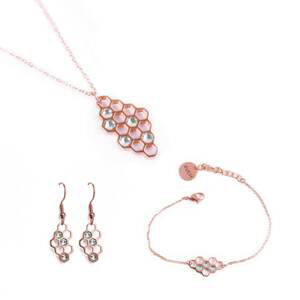 Trio of Bee Rose Gold