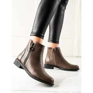 TRENDI FASHIONABLE BROWN ANKLE BOOTS