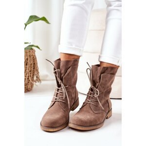 Boots With Double Uppers Light Brown Violetta