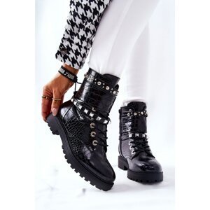 Warm-up Worker Boots With Studs Black Nephele
