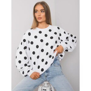 Women's black and white polka dot sweatshirt