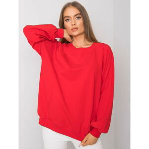 RUE PARIS Red Cotton Hoodie