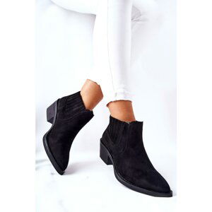 Suede Slip-on Boots Black Assanella