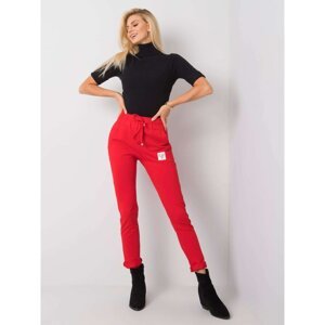 Red sweatpants with pockets