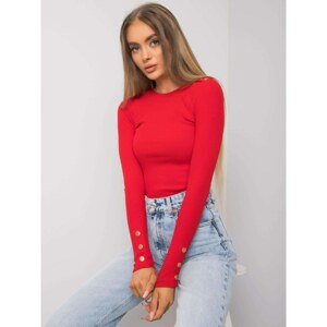 RUE PARIS Red women's long sleeve shirt