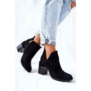 Women’s Boots On High Hee Trimmed Black Meliori