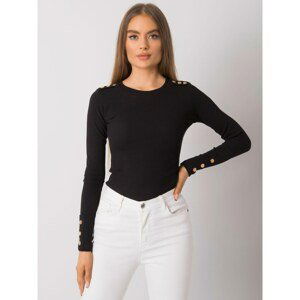 RUE PARIS Black women's long sleeve shirt