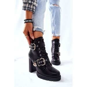 Boots Black With Buckle Flaris