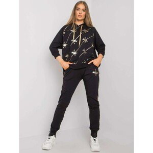 Black tracksuit with trousers