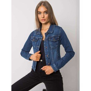 Ladies' blue short denim jacket