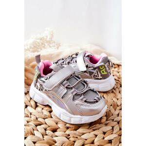 Children's Sports Shoes With Velcro Silver Vibo