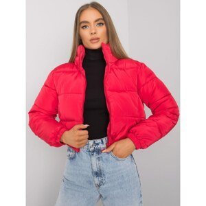 Red short down jacket