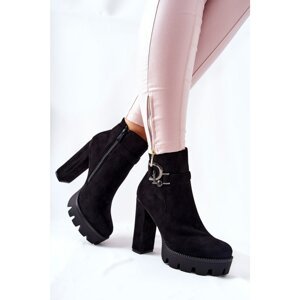Suede Boots On High Heel Black Dianne