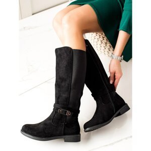 TRENDI CASUAL BOOTS WITH BUCKLE