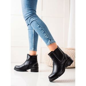 ANESIA PARIS COMFORTABLE BLACK ANKLE BOOTS