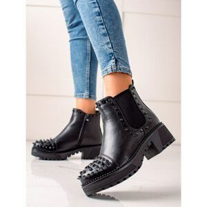 MELISA ROCK BLACK ANKLE BOOTS