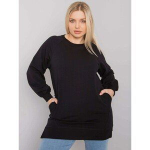 Women's black cotton sweatshirt larger size