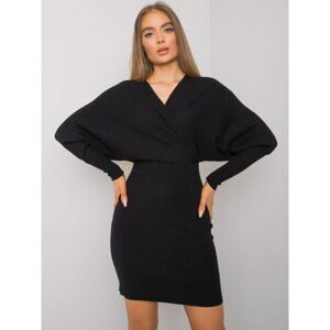 OH BELLA Ladies knitted dress in black