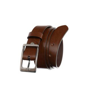 Brown BADURA leather belt for women