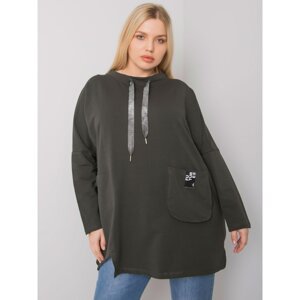 Dark khaki cotton tunic in oversized Redmond