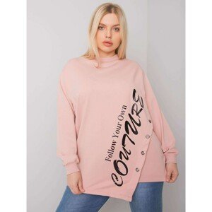 Dusty pink blouse plus size with inscription