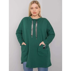 Plus size dark green tunic with pockets