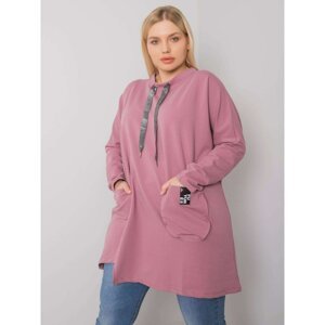 Dusty pink plus size tunic with pockets
