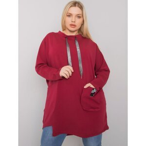 Plus size burgundy tunic with pockets