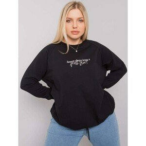 Women's black hoodie of larger size