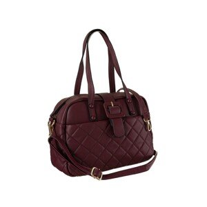 Maroon handbag made of ecological leather