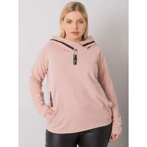 Dusty pink plus size cotton sweatshirt