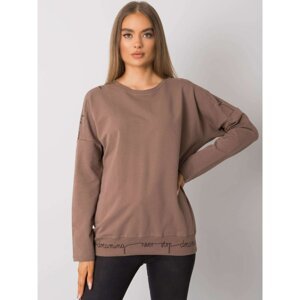 Brown women's blouse with long sleeves