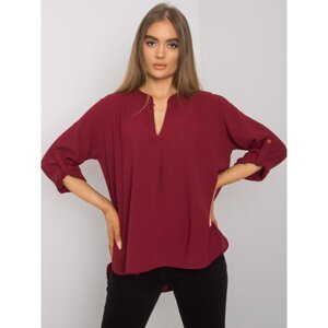 Loose maroon women's blouse