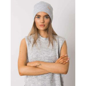 RUE PARIS Grey knitted beanie