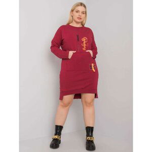 Larger chestnut dress for women with pocket