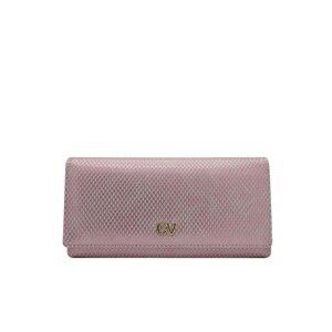 Women's pink faux leather wallet