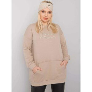 Beige kangaroo sweatshirt larger size