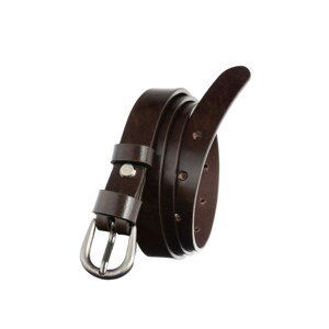 Dark brown leather belt from BADURA