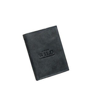 Men's gray nubuck leather wallet