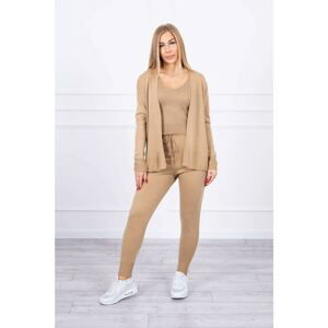 3-piece Camel sweater set