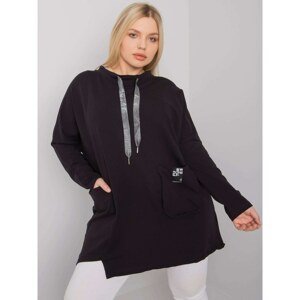 Black tunic plus sizes with pockets