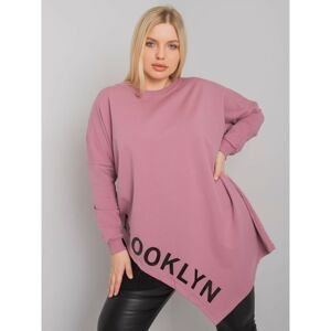 Dusty pink asymmetric plus size blouse