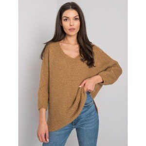 Women's oversize sweater OCH BELLA Camel