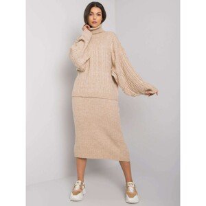 RUE PARIS Beige women's knitted set